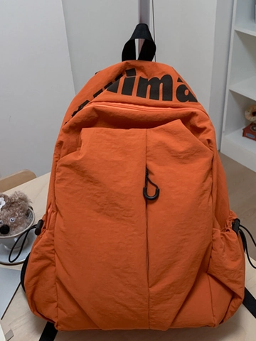 High Capacity Nylon Backpack For High School Students Fashion Travel Outdoor Sport Shoulder Bag With Dog Pendant