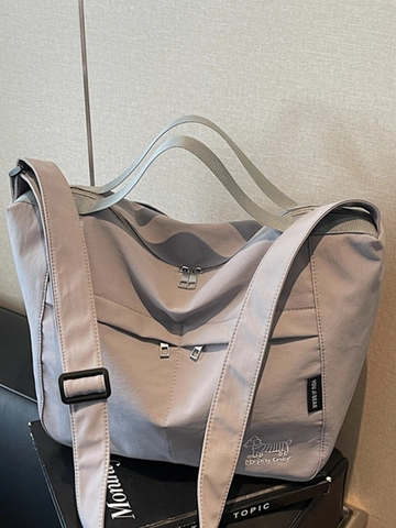 Grand Sac Fourre-Tout en Toile pour Femmes Sac à Bandoulière Imperméable Sac de Voyage Avec Broderie Animale Main Décontracté