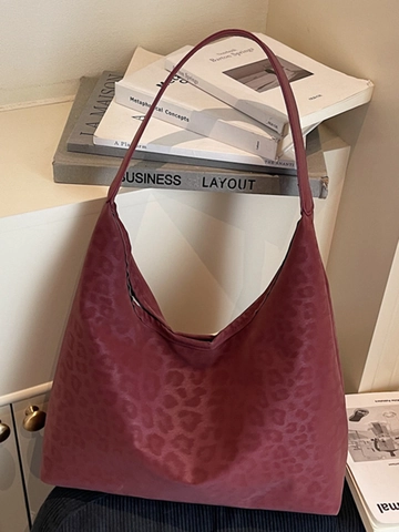 Bolso Tote de Cuir PU con Estampado de Leopardo para Mujer Gran Capacidad Bolso de Hombro Hobo Retro Minimalista Urbano