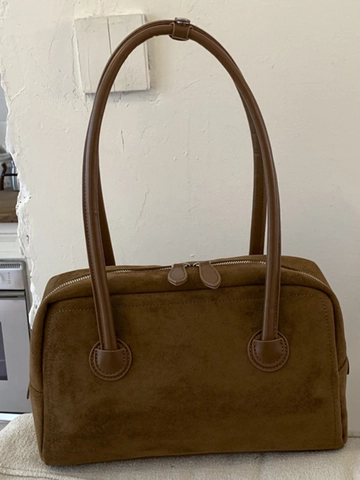 Bolso de Axila de Cuero PU Vintage para Mujer Bolso de Hombro Minimalista Color Sólido Bolso Baguette Almohada para la Moda de Otoño Diaria