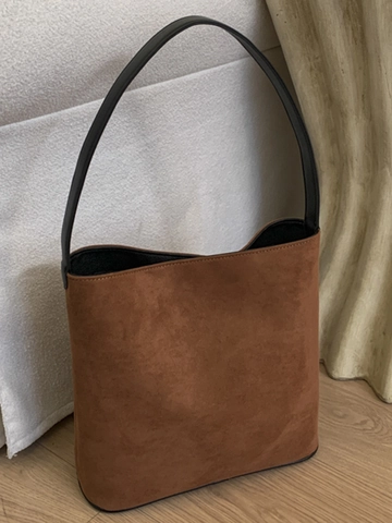 Borsa a Secchiello in Pelle PU con Stampa Leopardata Vintage Donna Minimalista Maillard Borsa a Tracolla Grande Capacità Retro Pendolare