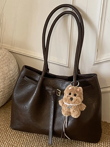 Große Kapazität PU Leder Tragetasche Für Damen Retro Wildleder Optik Umhängetasche Pendler Handtasche Elegante Design Tasche