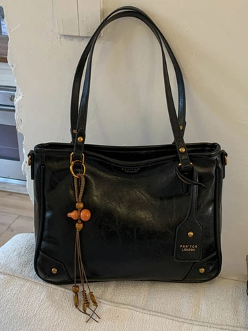 Dames Retro PU Leer Tote Bag Grote Capaciteit Schoudertas Urbane Minimalistisch Casual Pendelen Handtas Met Kwastje