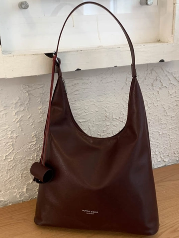 Borsa a Spalla Tote da Donna in Pelle PU di Grande Capacità Borsa Hobo Retrò Semplice Urbana per Pendolarismo Quotidiano Ufficio