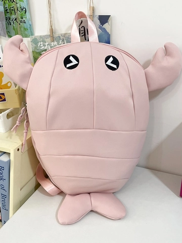 Zaino Creativo a Forma di Squalo Aragosta in Nylon Leggero Borsa da Scuola alla Moda per Donna Bambini Unisex Zaino Animale 3D