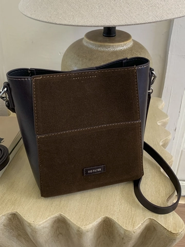 Fashion Retro Splicing PU Leather Bucket Bag For Women Vintage Patchwork Shoulder Crossbody Bag Leopard Small Square Handbag