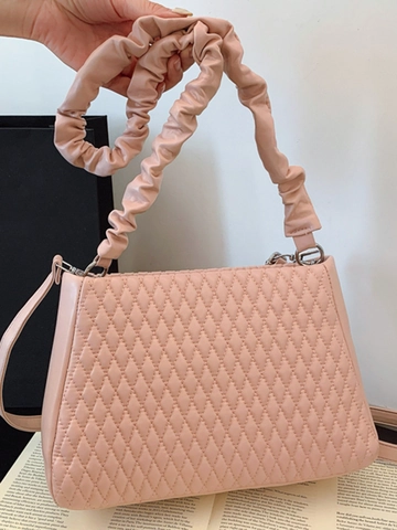 Bolso de Hombro de Cuero PU Acolchado Moderno para Mujer Con Correa Fruncida Bolso Debajo del Brazo de Gran Capacidad Bolso de Moda