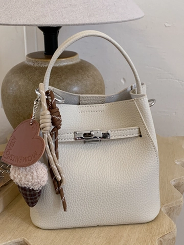 Sac Seau Vintage en Cuir PU Pour Femmes Sac à Épaule Rétro Urbain Minimaliste Avec Fermoir Métallique Sac Messager Décontracté