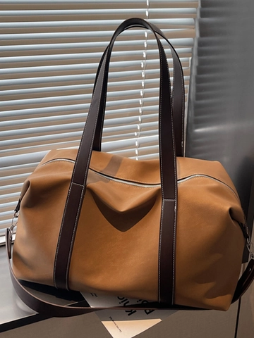 Vintage PU Leder Große Kapazität Tote Bag Für Damen Winter Patchwork Umhängetasche Reisetasche Casual Mode Handtasche