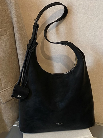 Sac à Épaule en Cuir PU Grande Capacité pour Femmes Rétro Minimaliste Sac Cabas Hobo pour Travail Déplacements Style Urbain
