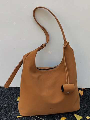 Sac à Épaule en Cuir PU Grande Capacité pour Femmes Rétro Minimaliste Sac Cabas Hobo pour Travail Déplacements Style Urbain