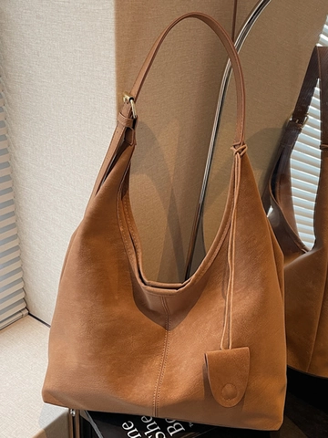 Bolso de Mano Tote de Gran Capacidad para Mujer Vintage de Cuero PU Mate Bolso de Hombro Hobo Con Bolsa a Juego