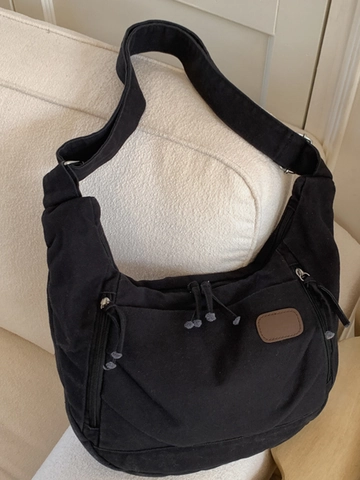Borsa a Spalla in Tela di Grande Capacità per Donna Urban Minimalista Borsa Tote Retro Casual Borsa a Tracolla per Viaggi Quotidiano