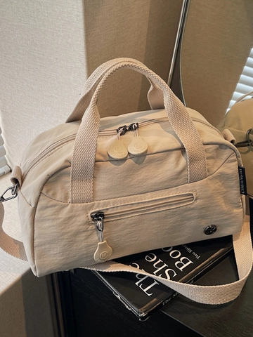 Bolso Tote de Tela Ligero para Mujer Gran Capacidad Bolso de Hombro Cruzado Estilo Japonés Simple Bolso de Mano Moda Invierno