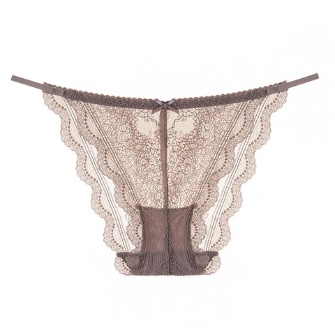 Lace Panties Women Breathable Hollow Out Low Waist Briefs Cotton Crotch Thong Floral Embroidery Sexy Lingerie For Lady Daily