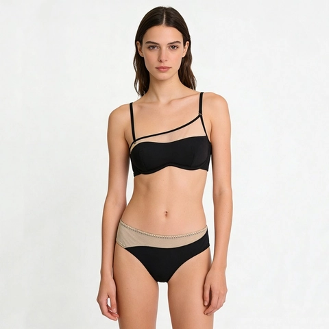 Franse Stijl Mesh Splicing Draadloze Beha En Slip Comfortabele Ademende Push Up Lingerie Voor Dames Nylon Elastaan Ondergoed
