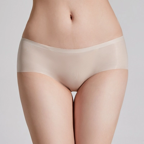 Bragas Sin Costuras Ultrafinas para Mujer Antibacterianas Seda de Hielo Cintura Baja Transpirables Lencería Seda de Mora