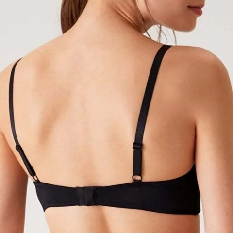 Sujetador Sin Costuras para Mujer Sin Aros Tallas Grandes Ropa Interior de Nailon Transpirable y Fina Minimalista Suave y Cómoda Cuello en V