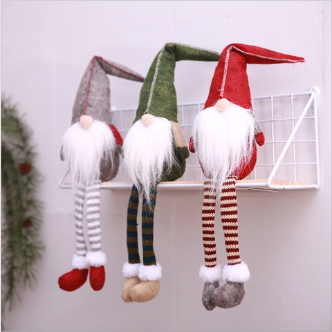 Handgefertigte Weihnachtsgnome Plüsch Ornamente Langbeinige Nordische Tomte Nisse Tischdeko Gesichtsloser Zwerg Für Weihnachten Haus Party