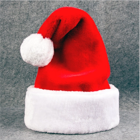 Luxe Verdikte Pluche Kerstmuts Hoogwaardige Grote Kerstman Muts Voor Volwassenen Kinderen Feestdagen Decoratie