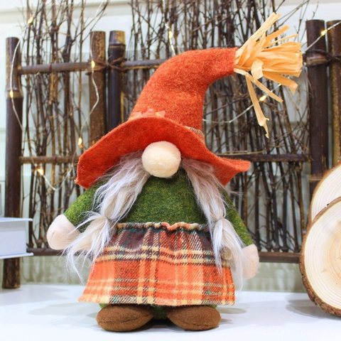 Gnomo d'Autunno Bambola Senza Volto Decorazione Fatto a Mano Girasole Foglia d'Acero Peluche Casa Desktop Ornamento Regalo Ringraziamento