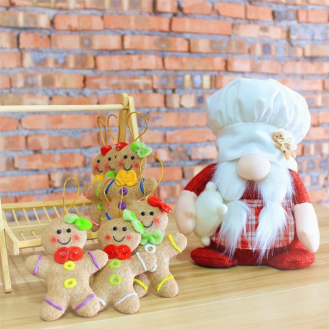 Gnomo Chef di Natale Peluche Bambola Senza Volto Omino Pan di Zenzero Set Addobbi Fatti a Mano Cucina Casa Festa Decorazioni Regali