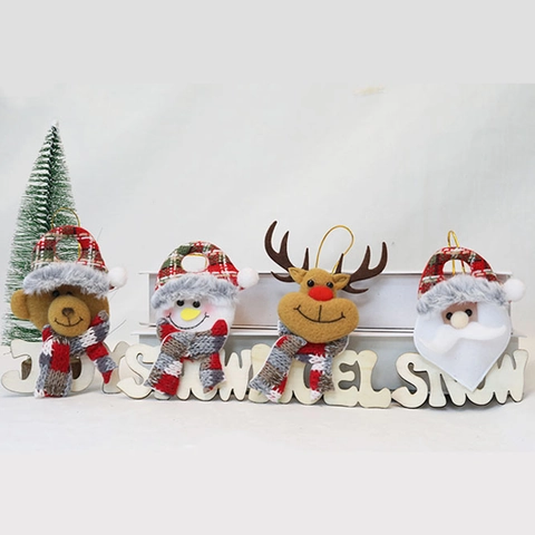 Weihnachtsbaum Hängende Dekorationen Plüsch Weihnachtsmann Schneemann Rentier Bär Ornamente Für Zuhause Party Deko