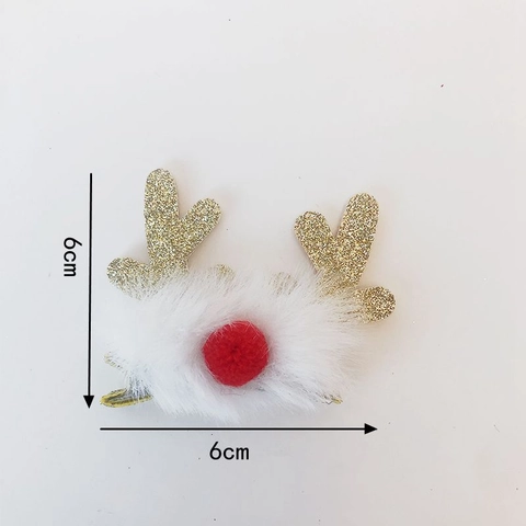 Weihnachten Geweih Haarspangen Set Glitzer Rentier Geweih Pompon Haarnadeln Für Feiertag Party Deko Kinder Erwachsene Foto Requisiten