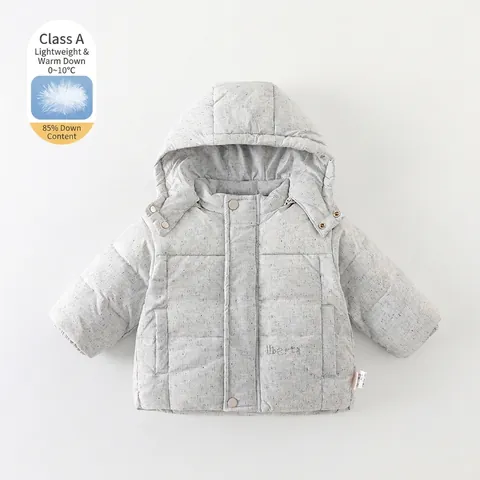 Piumino Invernale per Neonata Con Cappuccio Capospalla Caldo Ispessito Piumino d'Anatra Bianco per Bambini per Climi Freddi