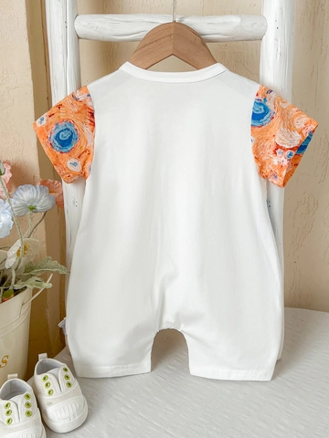 Baby Jungen Sommer Romper Baumwollmischung Van Gogh Kunstdruck Kurzarm Jumpsuit Künstlerische Neugeborene Outing Kleidung