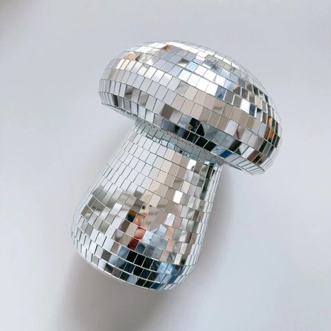 Handgefertigte Pilz Disco Ball Spiegel Dekoration Reflektierende Glas Mosaik Pilz Figur Für Party Haus Büro Dekor Geschenk