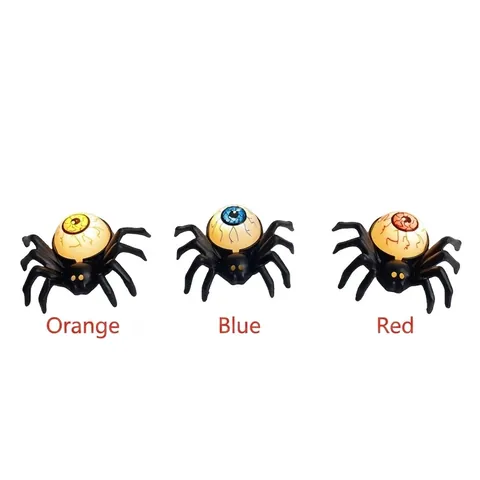 Luce LED a Bulbo Oculare di Ragno di Halloween Giocattolo di Ragno con Occhio Insanguinato per Decorazione Festa