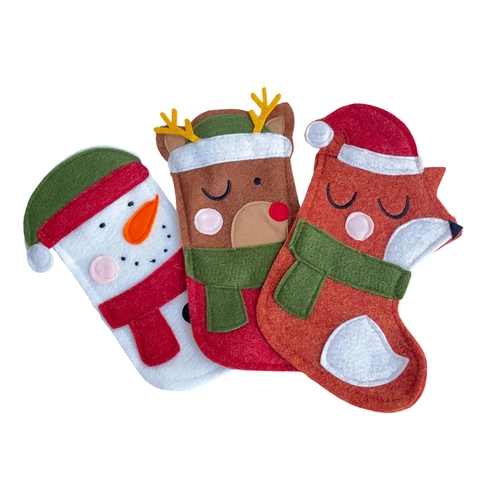 Cartoon Filz Weihnachtsstrumpf Geschenktüte Schneemann Rentier Fuchs Hängende Dekoration Festliche Party Urlaub Home Deko