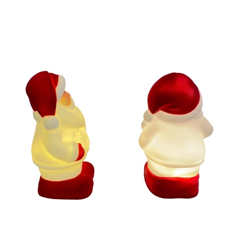 Simpatica Luce Notturna LED di Babbo Natale e Pupazzo di Neve di Natale Ornamento da Scrivania in Vinile Luminoso per Decorazioni