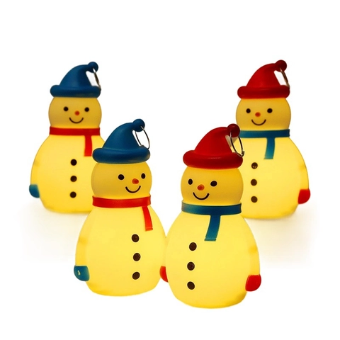 Weihnachten Schneemann LED Nachtlicht Tragbare Dekorative Laterne Hängende Dekoration Für Kinder Xmas Party Home Dekor