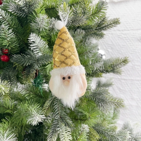 Gnomi di Natale Ornamenti di Peluche Paillettes Babbo Natale Nano Decorazioni Sospese per Albero di Natale Festa Decorazione