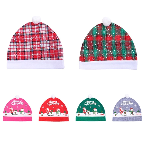 Christmas Car Seat Back Cover Non-Woven Fabric Chair Cover Santa Claus Snowman Print Xmas Vehicle Decoration Accessory