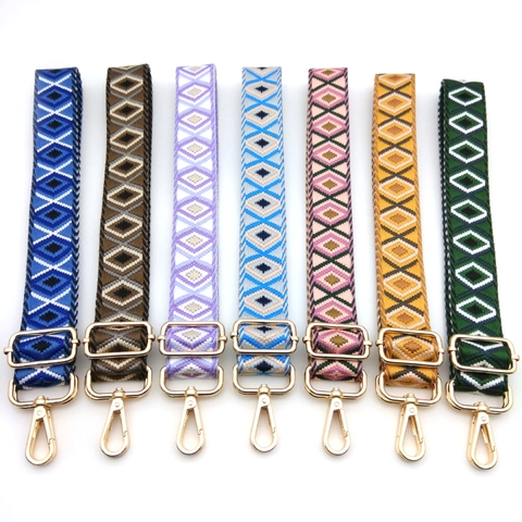 Böhmisch Ethnisch Verstellbarer Breiter Taschengurt Ersatz Polyester Geometrisches Rautenmuster Schulter Crossbody Gurte Für Damen