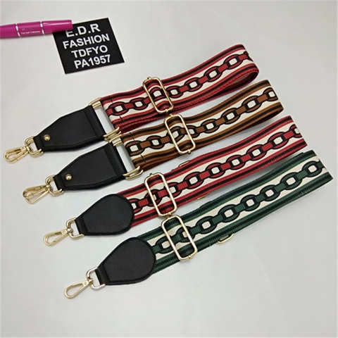 Damen Verstellbarer Ethno-Stil Taschengurt Ersatz Polyester Breiter Schultergurt Für Umhängetasche Handtasche Dekoration