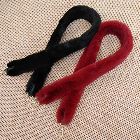 Tracolla per Borsa in Pelliccia Sintetica da Donna Tracolla Morbida di Ricambio Con Chiusura a Moschettone in Metallo Dorato Accessori per Decorazione Borsa