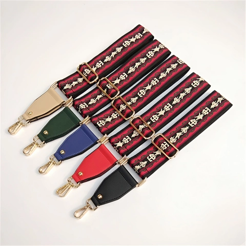Ethno-Stil Breiter Taschenriemen Verstellbar Bestickt Ersatz Schultergurt Für Damen Umhängetaschen Dekorativer Gürtel