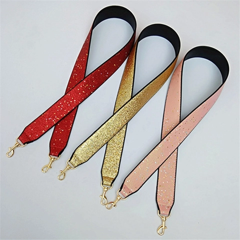 Correa Ancha de Cuero PU Para Bolso de Mujer Con Diseño de Estrellas Brillantes Cierre de Metal Dorado Correa Ajustable