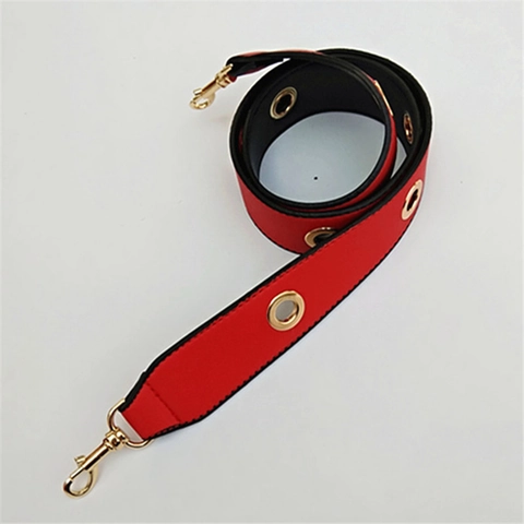Tracolla Larga in Pelle PU per Donna Moda Occhielli in Metallo Cintura Ricambio per Borsa a Tracolla Con Ganci Girevoli Oro