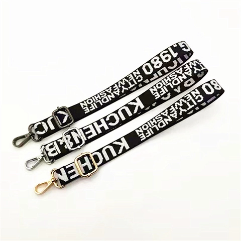 Correa de Bolso Ajustable de Poliéster para Mujer Multicolor Estampado Leopardo Letras Correa de Hombro Repuesto para Bolso