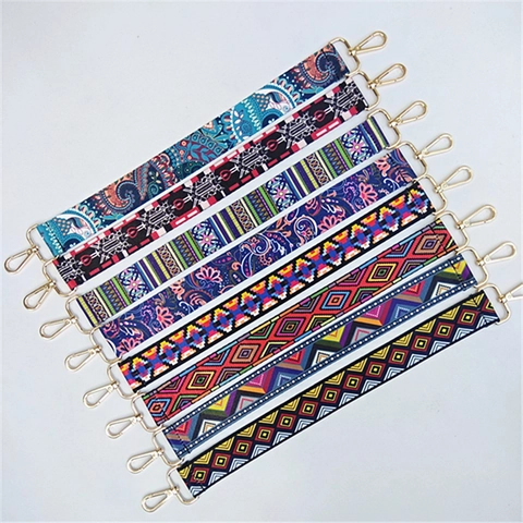 Tracolla per Borsa in Poliestere Allargata e Ispessita Moda Geometrica Etnica Floreale Tracolla Larga per Borse da Donna