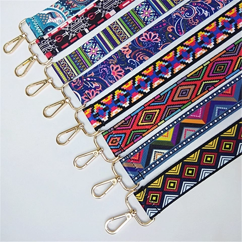 Tracolla per Borsa in Poliestere Allargata e Ispessita Moda Geometrica Etnica Floreale Tracolla Larga per Borse da Donna