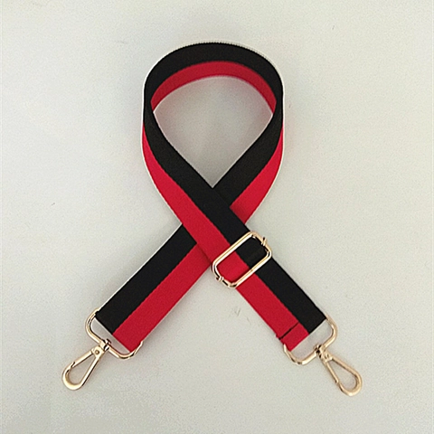 Verstellbarer Breit Gestreifter Polyester Taschengurt Ersatz Für Damen Umhängetasche Mit Metallschnallen Mode Accessoire