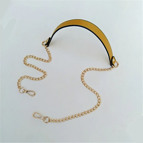 Universal PU Leather Metal Chain Bag Strap For Women Crossbody Shoulder Bag Replacement Strap Decorative Fashion Bag Accessories