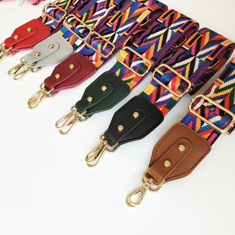 Böhmisch Ethno Geometrisches Muster Breiter Taschengurt Verstellbar Polyester Ersatz Schulter Crossbody Gurt Für Damen Handtaschen