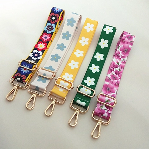 Correa de Hombro Ancha Ajustable Con Estampado Floral Correa de Poliéster Repuesto Para Bolsos Bandolera Accesorios